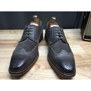 Vionic Oxford Shoes Men's 12 Black Leather Brogue Lace-Up Low Top Comfort